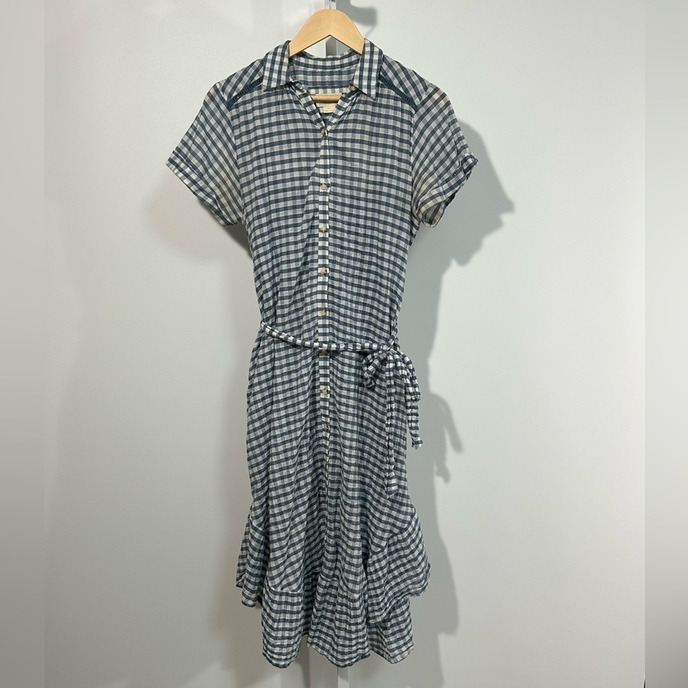 Maeve by Anthropologie Gingham Shirt Dress – Size 4 – With Slip